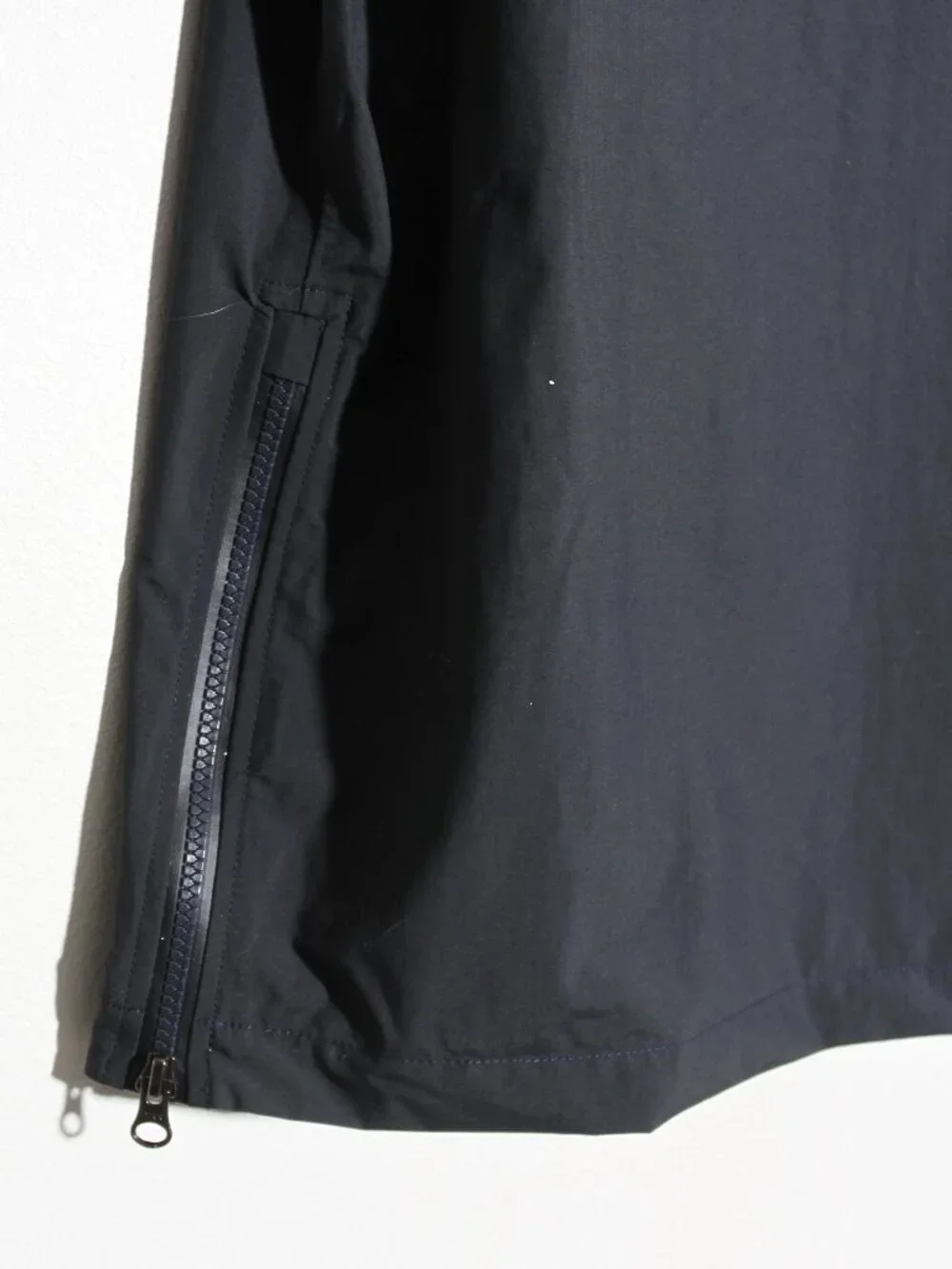 Taylor Stitch The Powder Jacket Anorak Half Zip Black Hooded Nylon Sz 40 Medium